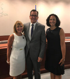 Lynn Ricci, FACHE, president and chief executive officer, Hospital for Special Care; Connecticut Governor Dannel P. Malloy and Wendy DeAngelo, Vice President, Development and Communications, Hospital for Special Care.